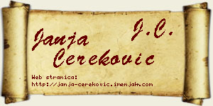 Janja Čereković vizit kartica